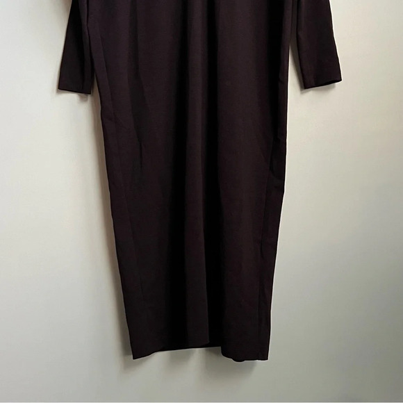 Bryn Walker Taylor Ponte Knit V Neck Oversized Maxi Dress Midi Port Womens XS - Picture 4 of 11